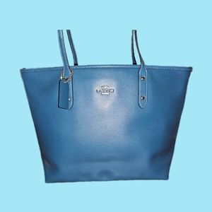 Authentic Coach City Zip Tote Bag Shoulder Strap in Teal